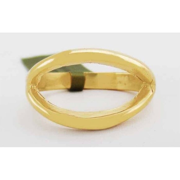 Open 2 Row Solid Ring 10k Yellow Gold